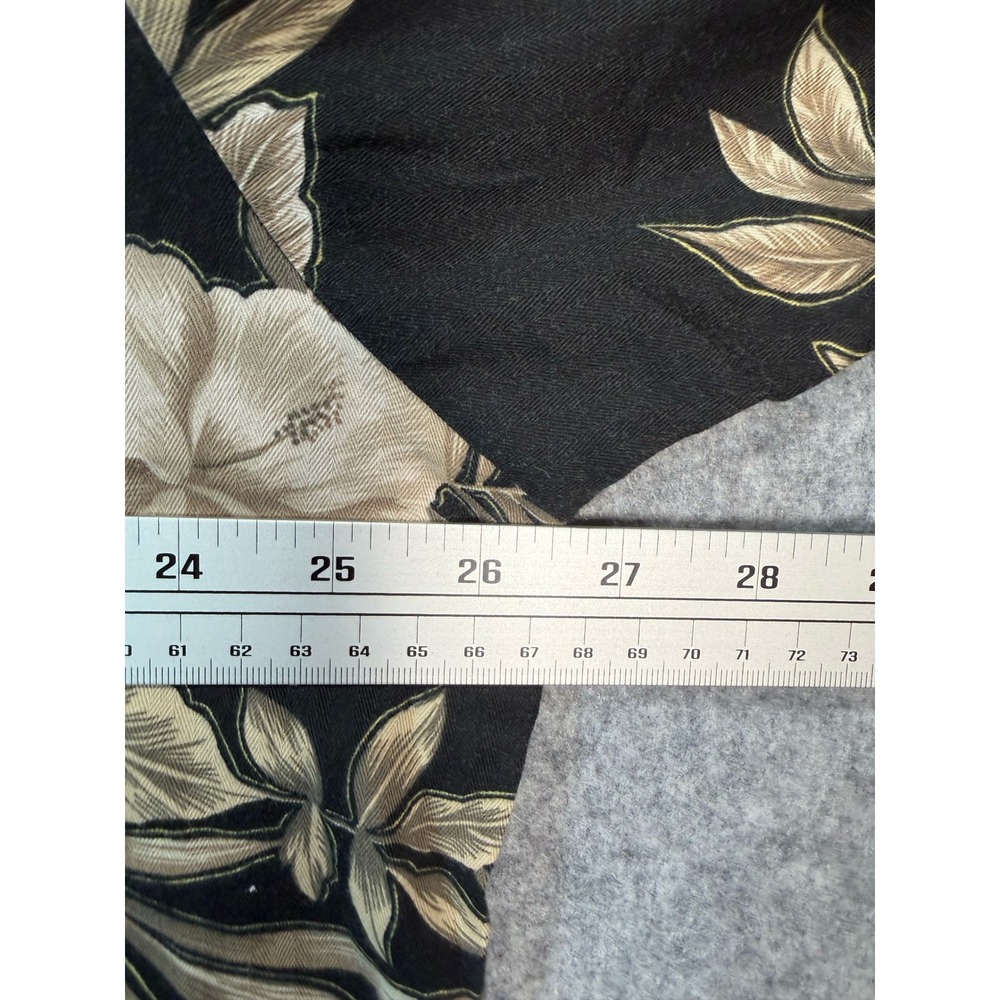 Vintage Kona Kai Trading Co Mens 2XL Hawaiian Shirt Black Floral Hibiscus Aloha - Picture 7 of 8